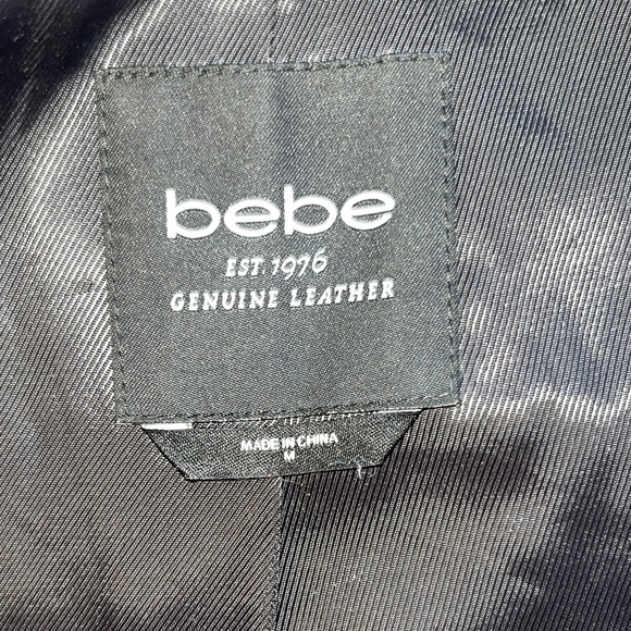 bebe Black Studded Leather Jacket - Picture 15 of 17